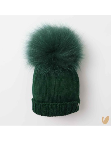 Cappello lana ponpom Cappello e Guanti