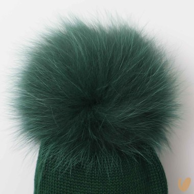 Cappello lana ponpom Cappello e Guanti