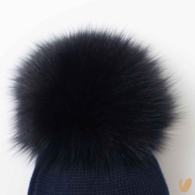 Cappello lana ponpom Cappello e Guanti