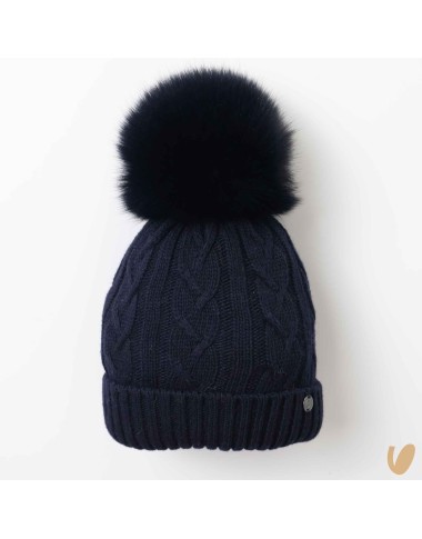 Cappello lana e cashmere ponpom Cappello e Guanti
