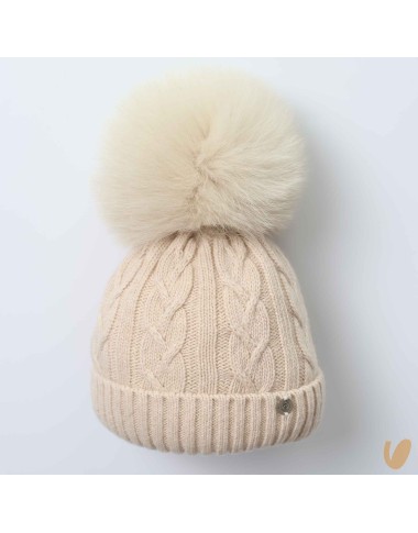 Cappello lana e cashmere ponpom Cappello e Guanti