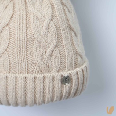 Cappello lana e cashmere ponpom Cappello e Guanti