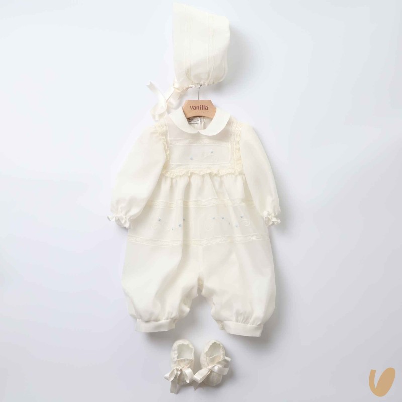 Completo battesimale in pura seta Battesimo