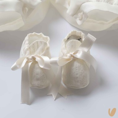 Completo battesimale in pura seta Battesimo