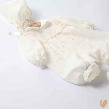 Completo battesimale in pura seta Battesimo