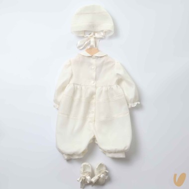 Completo battesimale in pura seta Battesimo