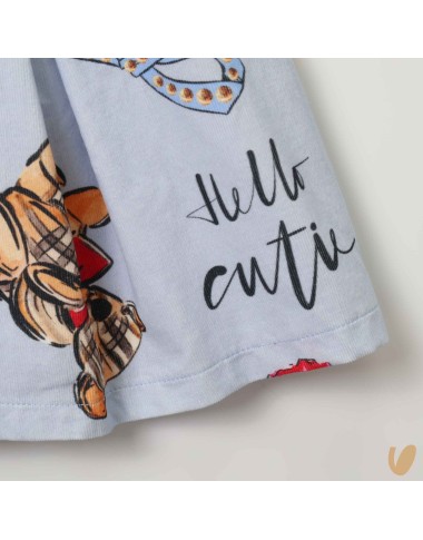 Abito orsetti in velluto Neonata 0/36