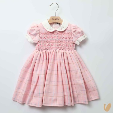 Abito quadri punto smock Abito e Tute