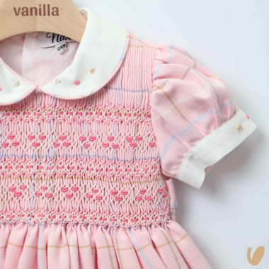 Abito quadri punto smock Abito e Tute