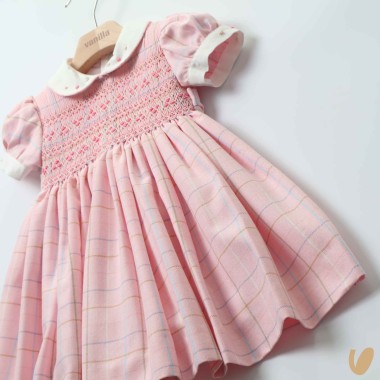 Abito quadri punto smock Abito e Tute