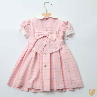 Abito quadri punto smock Abito e Tute