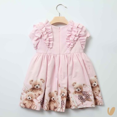 Abito orsetti in velluto Neonata 0/36