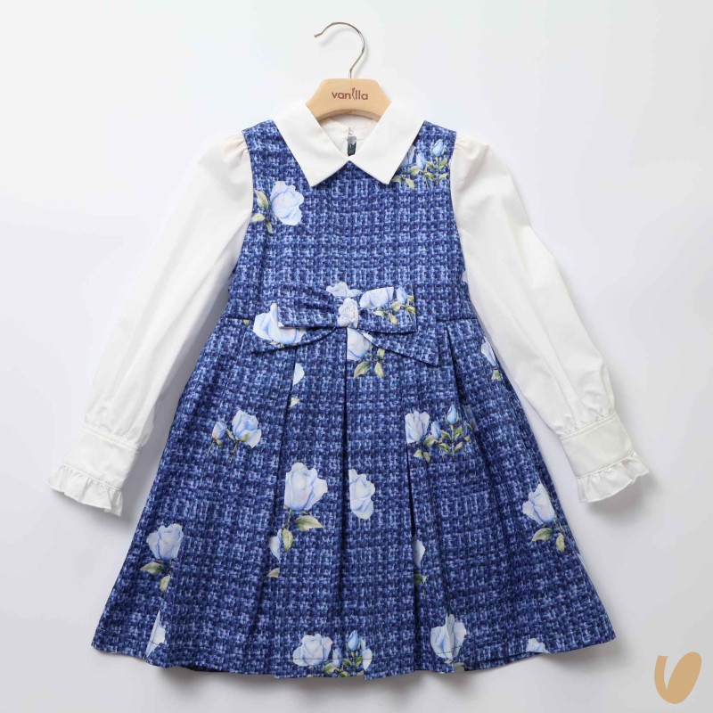 Abito camicia stampa rose Bimba 2/8 anni