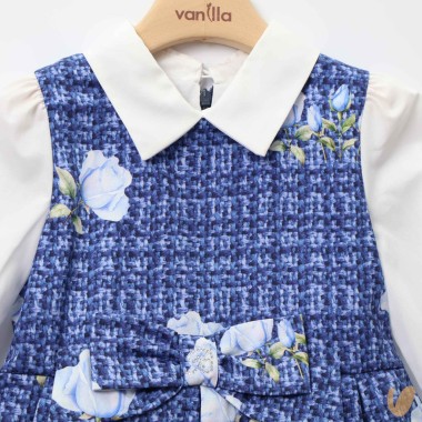 Abito camicia stampa rose Bimba 2/8 anni