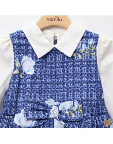 Abito camicia stampa rose Bimba 2/8 anni