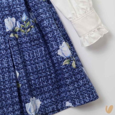 Abito camicia stampa rose Bimba 2/8 anni