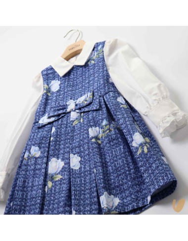 Abito camicia stampa rose Bimba 2/8 anni