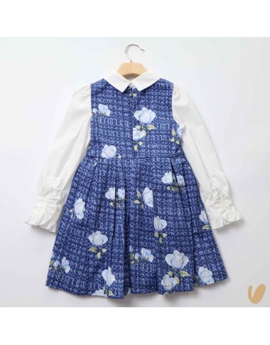 Abito camicia stampa rose Bimba 2/8 anni