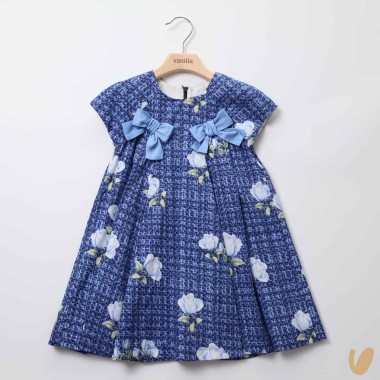 Abito stampa rose Bimba 2/8 anni