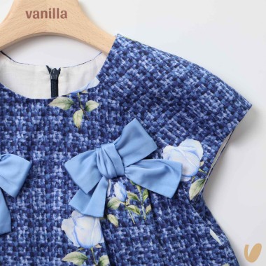 Abito stampa rose Bimba 2/8 anni