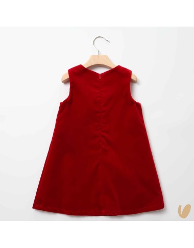 Scamiciato in velluto fiocchi Bimba 2/8 anni