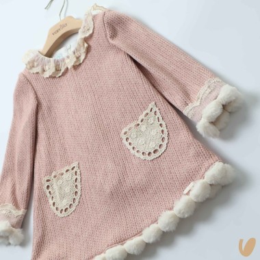 Abito con ecopelliccia Bimba 2/8 anni