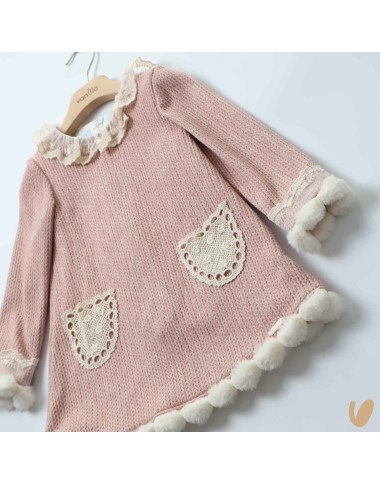 Dress with eco-leather