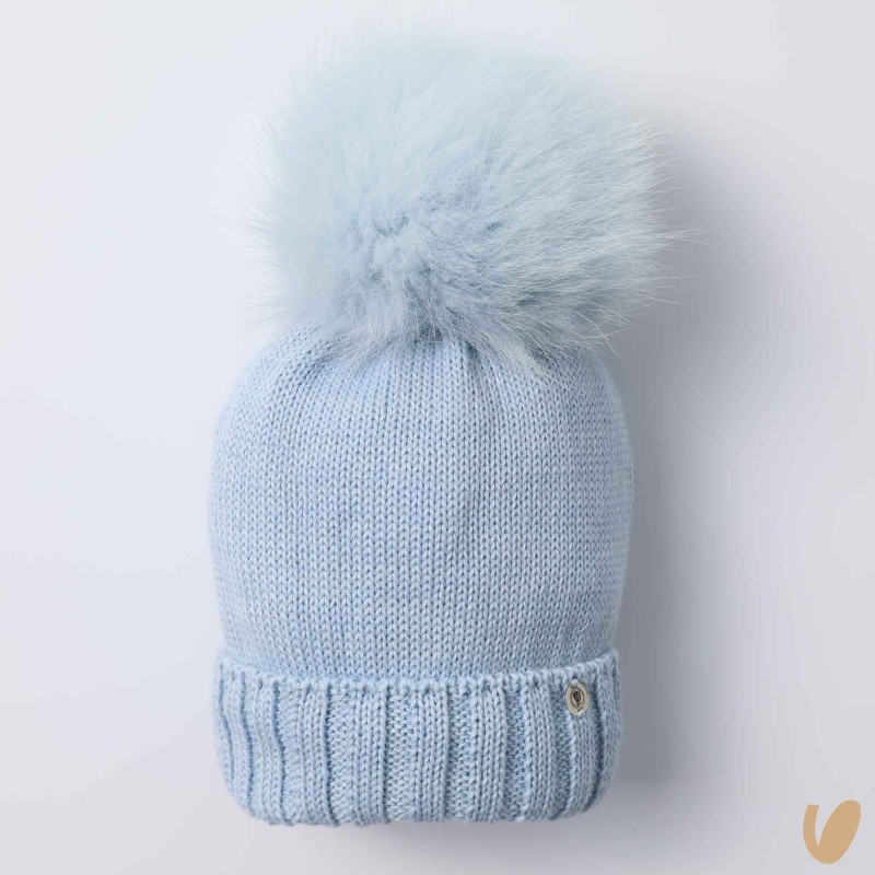 Cappello lana ponpom Cappello e Guanti