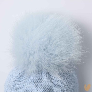 Cappello lana ponpom Cappello e Guanti