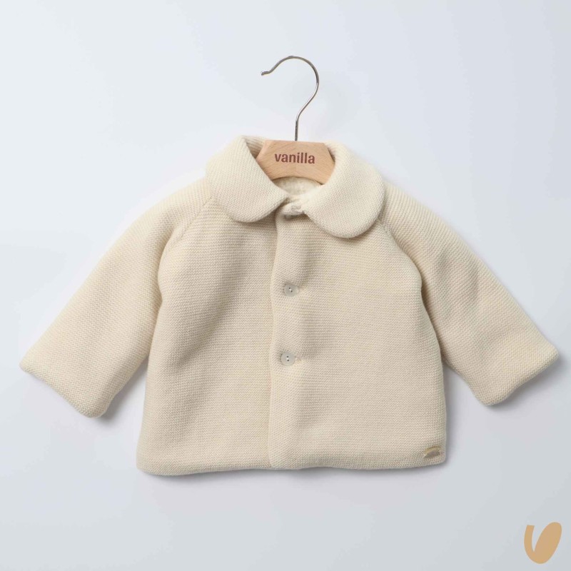 Cappottino in lana e ecopelliccia Neonato