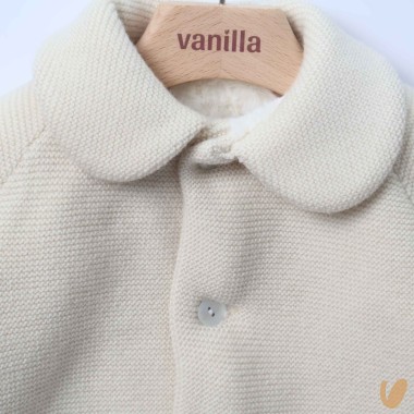 Cappottino in lana e ecopelliccia Neonato