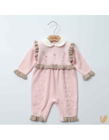 Tutina in lana fiorellini Set Nascita e Uscita Clinica