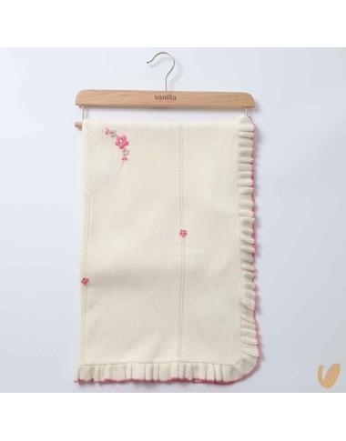 Coperta in lana cuore e fiori ricamati Coperta e Lenzuola