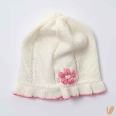 Cappello in lana fiore Cappello e Babbucce