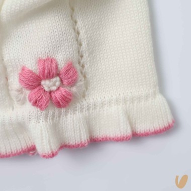 Cappello in lana fiore Cappello e Babbucce