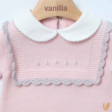 Completo nascita uncinetto in lana Neonata