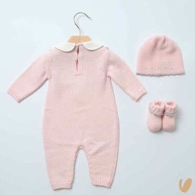 Completo nascita uncinetto in lana Neonata