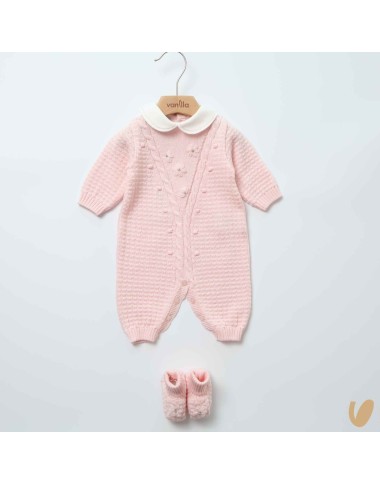 Tutina e babbucce in lana Set Nascita e Uscita Clinica