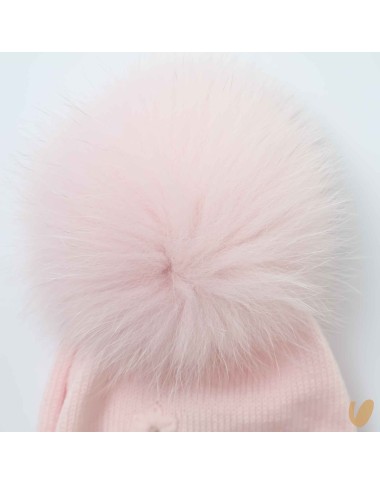 Cappello in lana con ponpom Cappello e Guanti