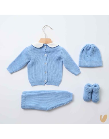 Completo nascita maglia inglese in lana Set Nascita e Uscita Clinica