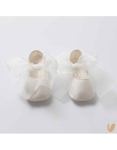 Scarpetta fiocco organza Culla LEI 15/20