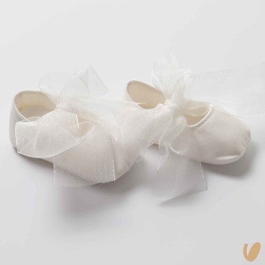 Scarpetta fiocco organza Culla LEI 15/20
