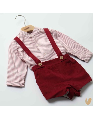 Complete shirt and bermuda with suspenders