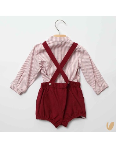 Complete shirt and bermuda with suspenders