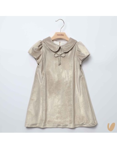 Abito velour lurex Nacrè Bimba 2/8 anni