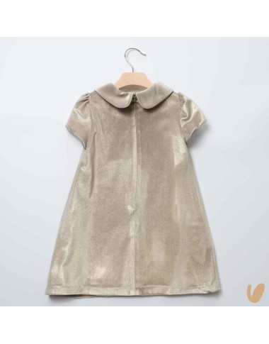 Abito velour lurex Nacrè Bimba 2/8 anni