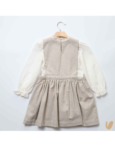 Embroidered dungarees and shirt