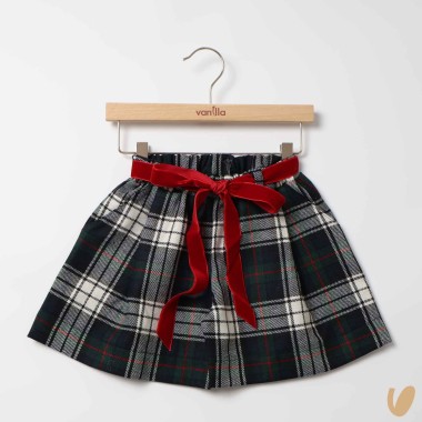 Short quadri con cintura Bimba 2/8 anni