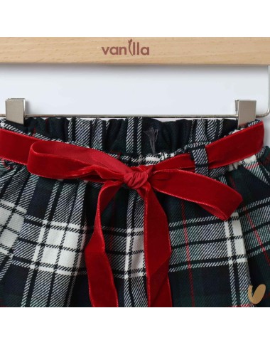 Short quadri con cintura Bimba 2/8 anni