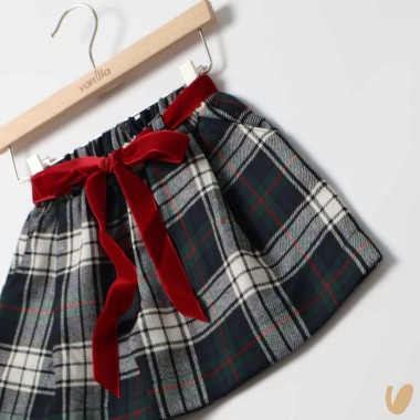 Short quadri con cintura Bimba 2/8 anni